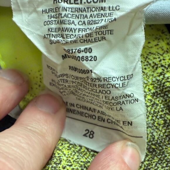 Hurley  Neon Green & Gray Board Shorts - Picture 6 of 6